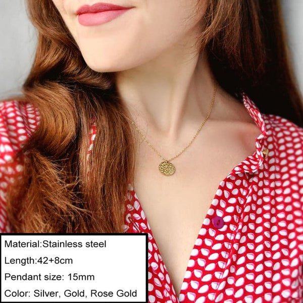 JUJIE Choker Chain Stainless Steel Necklace For Women 2020 Layered Initia Statement Pendant Necklaces Jewelery Dropshipping