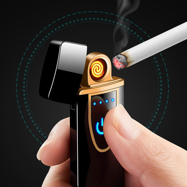 New Compact Smart Sensor USB Charging Lighters Tungsten  Premium Lighter Touch Screen Sensor Cigarette Lighter