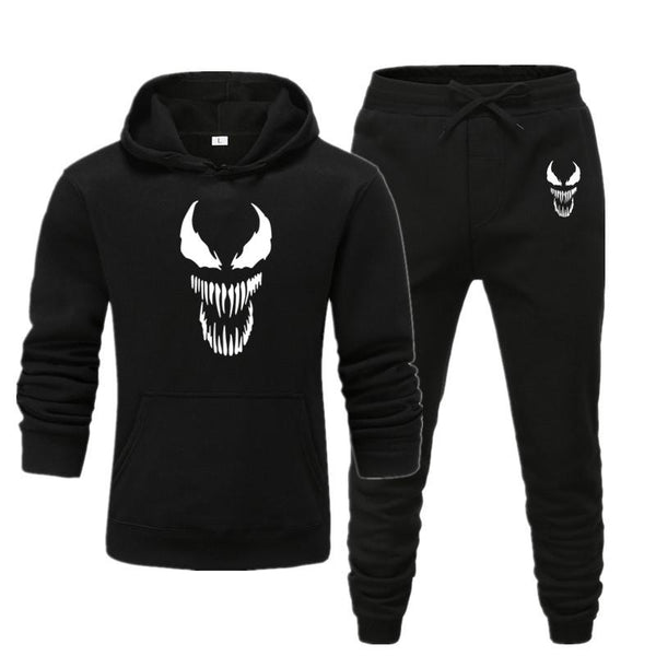 Venom Edward Hoodie Pants Men Sets Track Suit Movie Superhero Tops Pant Sweatshirt Sweatpants Sportswear Autumn Sports Tracksuit