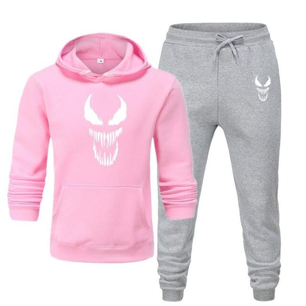 Venom Edward Hoodie Pants Men Sets Track Suit Movie Superhero Tops Pant Sweatshirt Sweatpants Sportswear Autumn Sports Tracksuit