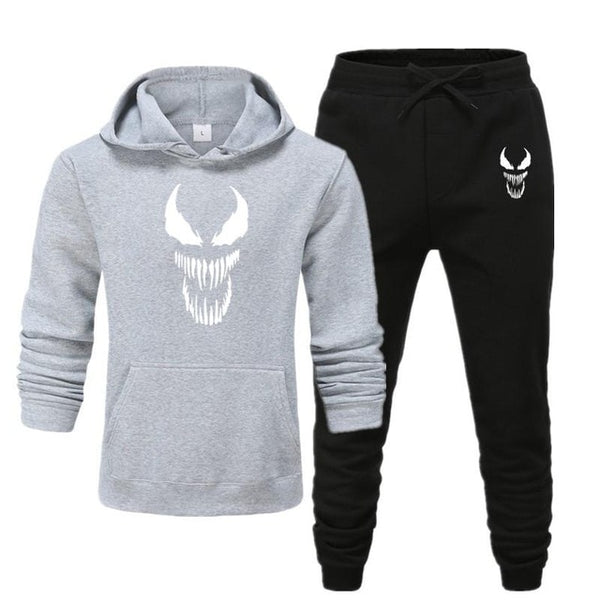 Venom Edward Hoodie Pants Men Sets Track Suit Movie Superhero Tops Pant Sweatshirt Sweatpants Sportswear Autumn Sports Tracksuit