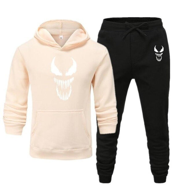 Venom Edward Hoodie Pants Men Sets Track Suit Movie Superhero Tops Pant Sweatshirt Sweatpants Sportswear Autumn Sports Tracksuit