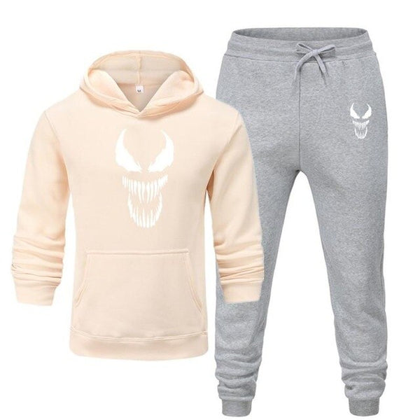 Venom Edward Hoodie Pants Men Sets Track Suit Movie Superhero Tops Pant Sweatshirt Sweatpants Sportswear Autumn Sports Tracksuit