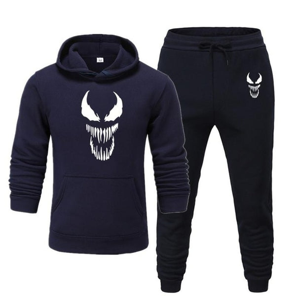 Venom Edward Hoodie Pants Men Sets Track Suit Movie Superhero Tops Pant Sweatshirt Sweatpants Sportswear Autumn Sports Tracksuit