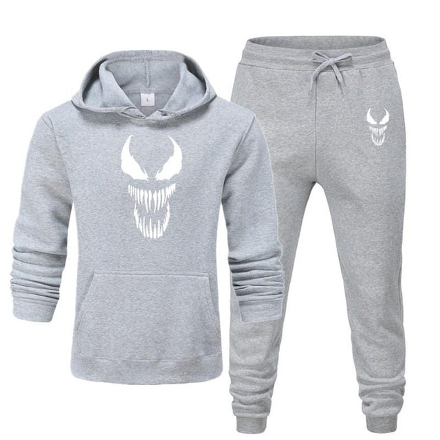 Venom Edward Hoodie Pants Men Sets Track Suit Movie Superhero Tops Pant Sweatshirt Sweatpants Sportswear Autumn Sports Tracksuit