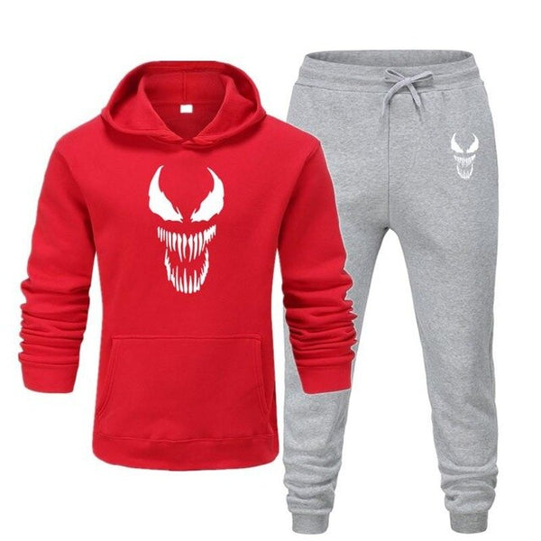 Venom Edward Hoodie Pants Men Sets Track Suit Movie Superhero Tops Pant Sweatshirt Sweatpants Sportswear Autumn Sports Tracksuit