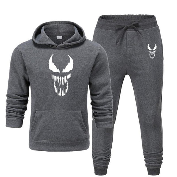 Venom Edward Hoodie Pants Men Sets Track Suit Movie Superhero Tops Pant Sweatshirt Sweatpants Sportswear Autumn Sports Tracksuit