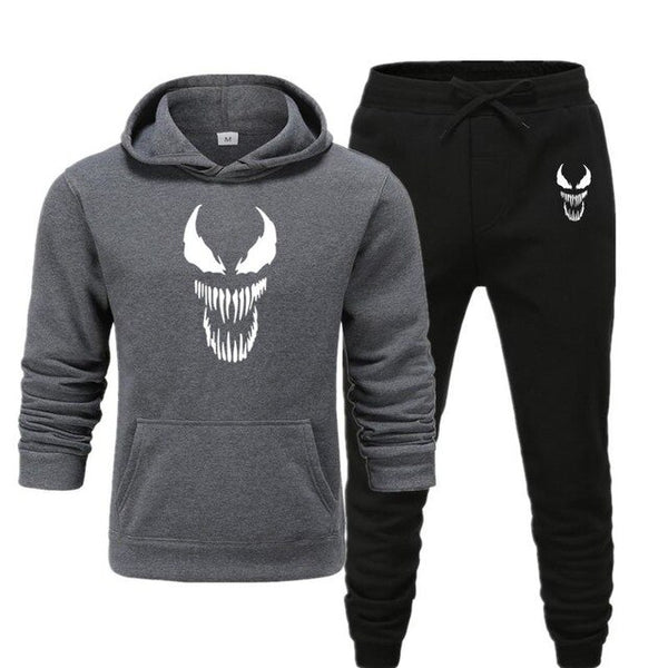 Venom Edward Hoodie Pants Men Sets Track Suit Movie Superhero Tops Pant Sweatshirt Sweatpants Sportswear Autumn Sports Tracksuit