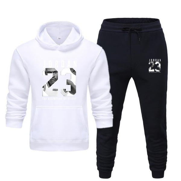 New men Hoodie set Jordan 23 tracksuit Sweatshirt set Fleece Hoodie + sweatpants jogging Homme pullover sweatsuit for men