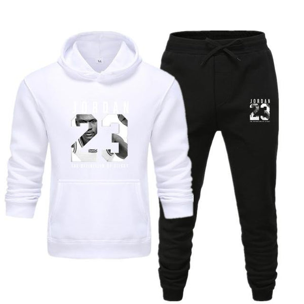 New men Hoodie set Jordan 23 tracksuit Sweatshirt set Fleece Hoodie + sweatpants jogging Homme pullover sweatsuit for men