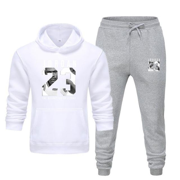 New men Hoodie set Jordan 23 tracksuit Sweatshirt set Fleece Hoodie + sweatpants jogging Homme pullover sweatsuit for men