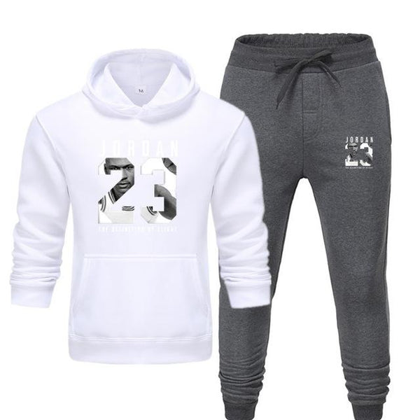 New men Hoodie set Jordan 23 tracksuit Sweatshirt set Fleece Hoodie + sweatpants jogging Homme pullover sweatsuit for men