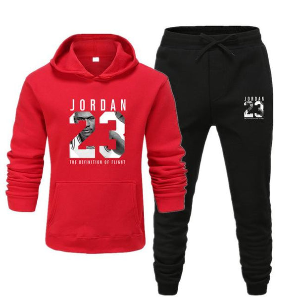 New men Hoodie set Jordan 23 tracksuit Sweatshirt set Fleece Hoodie + sweatpants jogging Homme pullover sweatsuit for men