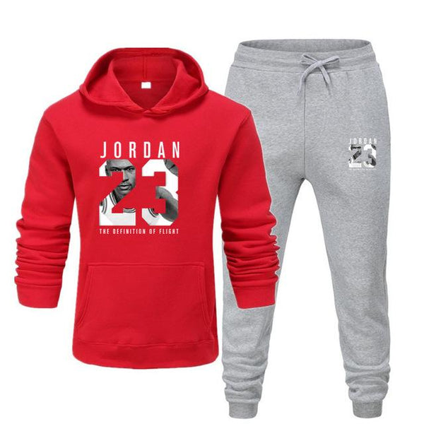 New men Hoodie set Jordan 23 tracksuit Sweatshirt set Fleece Hoodie + sweatpants jogging Homme pullover sweatsuit for men