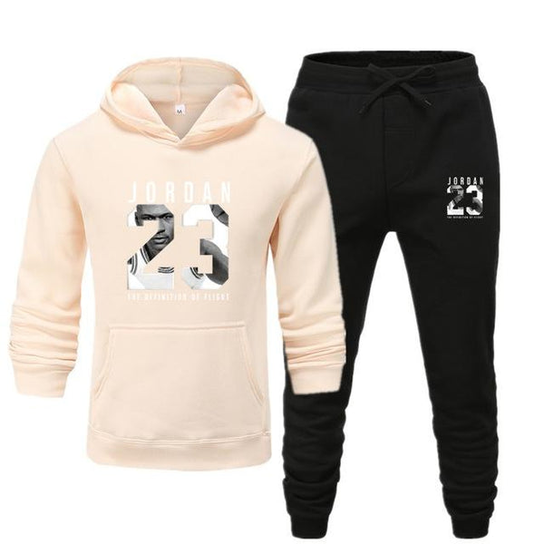 New men Hoodie set Jordan 23 tracksuit Sweatshirt set Fleece Hoodie + sweatpants jogging Homme pullover sweatsuit for men