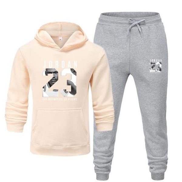 New men Hoodie set Jordan 23 tracksuit Sweatshirt set Fleece Hoodie + sweatpants jogging Homme pullover sweatsuit for men