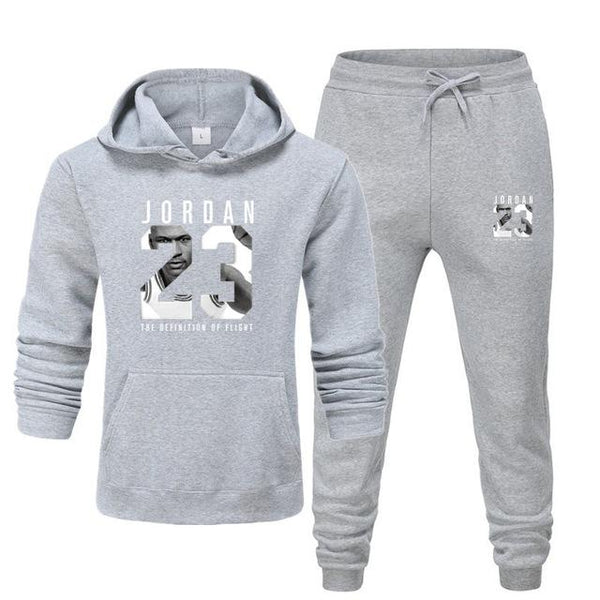 New men Hoodie set Jordan 23 tracksuit Sweatshirt set Fleece Hoodie + sweatpants jogging Homme pullover sweatsuit for men