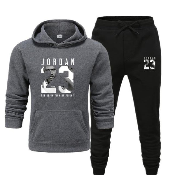 New men Hoodie set Jordan 23 tracksuit Sweatshirt set Fleece Hoodie + sweatpants jogging Homme pullover sweatsuit for men