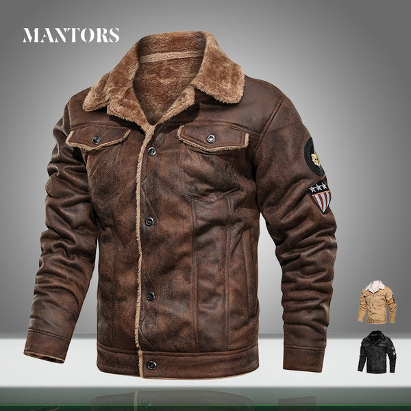 Warm Tactical Jackets Men Bomber Military Jacket Winter Male Casual Thick Fleece Wool Liner Pilot Coat Solid Button Multi-pocket