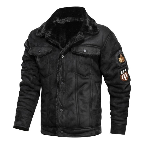 Warm Tactical Jackets Men Bomber Military Jacket Winter Male Casual Thick Fleece Wool Liner Pilot Coat Solid Button Multi-pocket