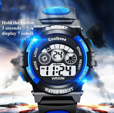 Life Waterproof Watch Children Boy Digital Led Watch Kid Quartz Alarm Date Sports Wristwatch Детские Цифровые Часы С Дисплеем D3