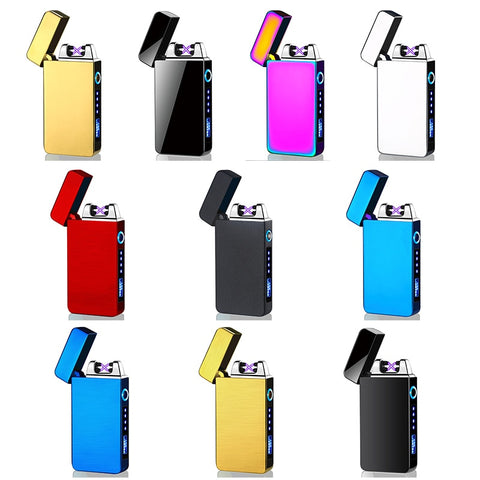 Electrical Display ACR Lighter For Horse Lamp Lightning Double Arc Charging Lighter Lighter Windproof USB Cigarette Lighter