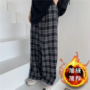 Summer/Winter Plaid Pants Men S-3XL Casual Straight Trousers for Male/Female Harajuku Hip-hop Pants