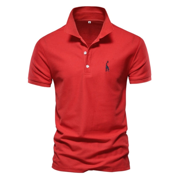 AIOPESON New Man Polo Shirt Mens Casual Deer Embroidery 35% Cotton Polo shirt Men Short Sleeve High Quantity polo men