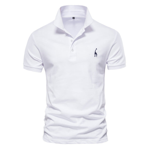 AIOPESON New Man Polo Shirt Mens Casual Deer Embroidery 35% Cotton Polo shirt Men Short Sleeve High Quantity polo men