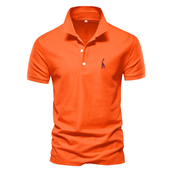 AIOPESON New Man Polo Shirt Mens Casual Deer Embroidery 35% Cotton Polo shirt Men Short Sleeve High Quantity polo men