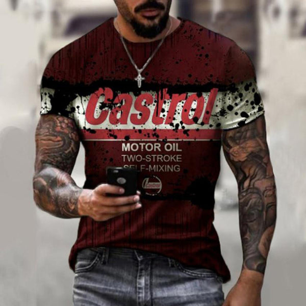 Fashion Round Neck Men's T-Shirt 2022 Summer Casual Short Sleeve 3D Bitcoin Logo Printing Sports Fitness Oversized Loose Top