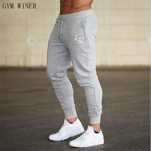 2018 Fall Men's Black doodle Print Trousers Jogger Men's Pants Casual Slim Fit Men's Fitness Sweatpants Big Size wholesale